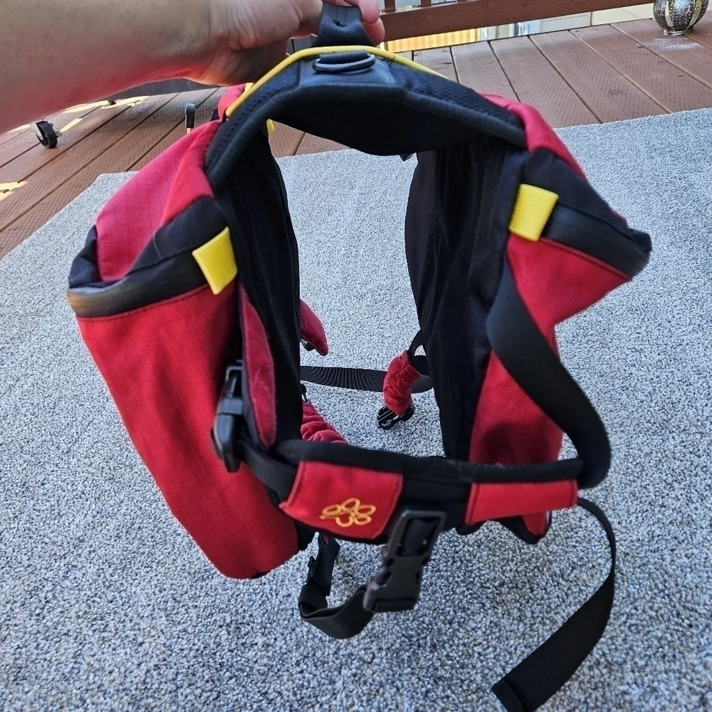 Mountainsmith Large Dog Pack SL3 Outdoor Hiking Red Backpack Adjustable Harness